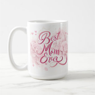 Elegante Deep Pink Floral Beste Mama je Kaffeetasse