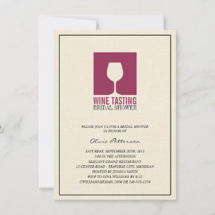 Elégante dégustation de vin Invitations de douche 