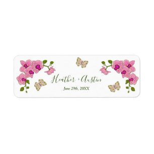 Elegante Delikate Lila Orchideen Bohemisch Botanis