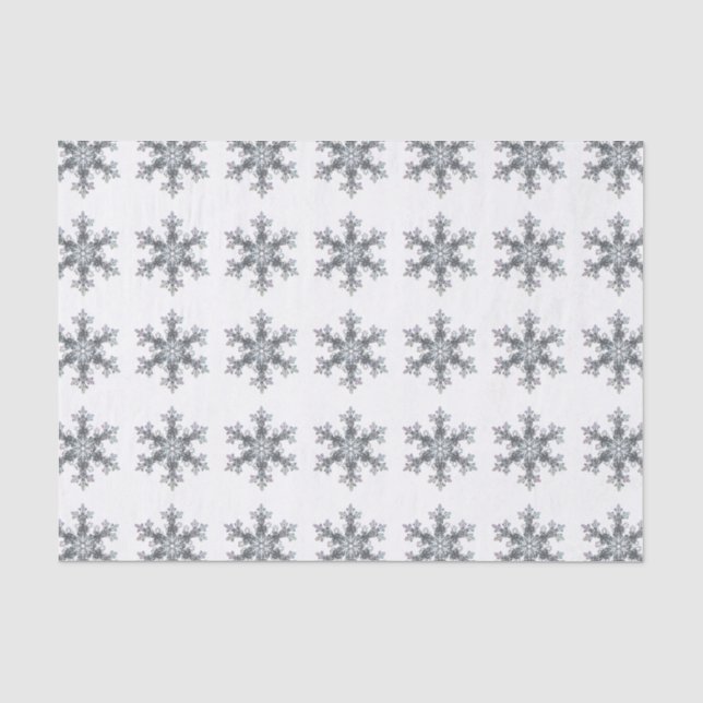 Elegante, delikate Schneeflocken Seidenpapier (Vorderseite)