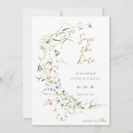 Elegante Delikate Wildblume Save The Date