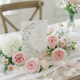 Elegante Delikate Wildblume Save The Date