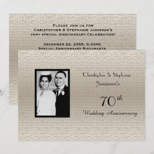 Elegante Deluxe-Hochzeitsjubiläums-Foto-Einladung Einladung