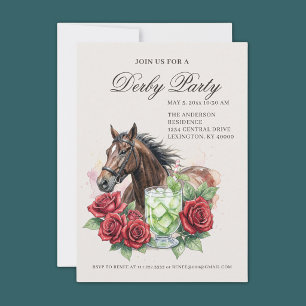 Elegante Derby-Party Einladung