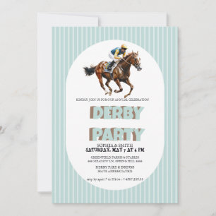 Elegante Derby-Party-Einladung für Pferderennen Ce Einladung