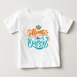 Elegante Design Typografie Mama ist meine Königin Baby T-shirt