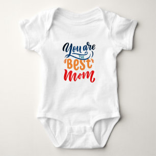 Elegante Design Typografie Sie sind die beste Mama Baby Strampler