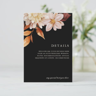 Elegante Details zur Blumenhochzeit im Herbst RSVP Karte