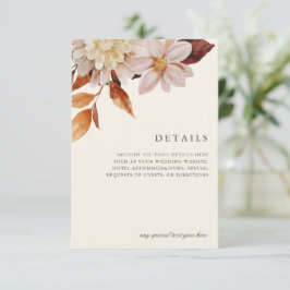 Elegante Details zur Blumenhochzeit im Herbst RSVP Karte