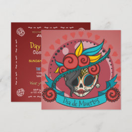 Elegante Dia de los Muertos Frische Pasta machen Einladung