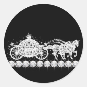 Elegante Diamant-Wagen-Prinzessin Stickers