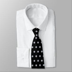 Elegante Diamanten auf Schwarz Krawatte