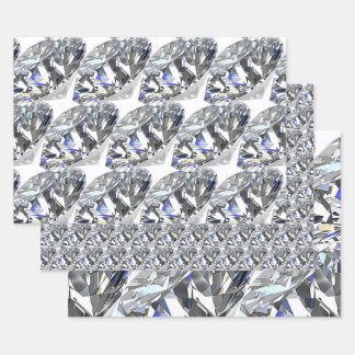 Elegante Diamanten Geschenkpapier Set
