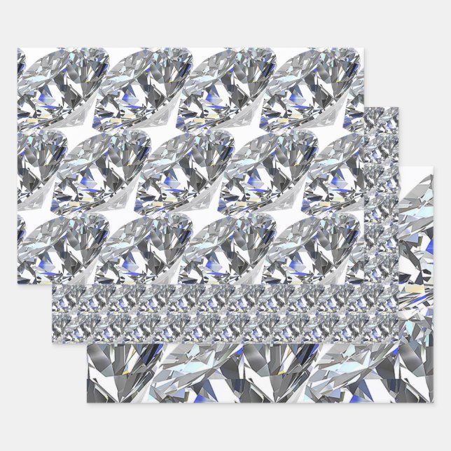 Elegante Diamanten Geschenkpapier Set (Set)