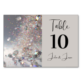 Elegante Diamonds und Glitzer Tischnummer
