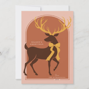 Elegante "Die Grüße der Jahreszeit" Stag Holiday C Feiertagskarte