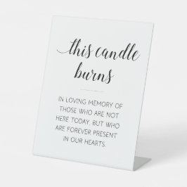 Elegante diese Candle Burns Gedenkhochzeit Sockelschild