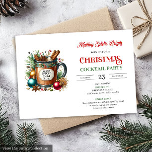 Elegante digitale Weihnachts-Cocktailparty-Einladu Einladung