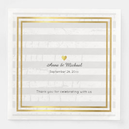 elegante Dinner-Servietten mit blass Streifen Serviette