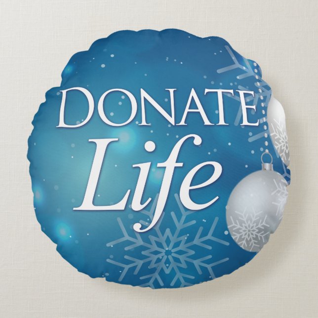 Elegante Donate Life Christmas Rundes Kissen (Vorderseite)