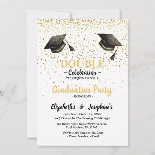 Elegante Doppel-Jubiläums-Abschlussfeier Einladung