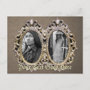 Elegante Doppelrahmen-Postkarte Postkarte