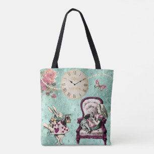 Elegante doppelseitige Alice im Wunderland Tasche