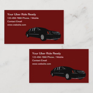 Elegante doppelseitige Uber-Fahrdienst-Geschäftska Visitenkarte