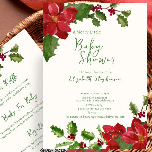 Elegante doppelseitige Weihnachts-Baby-Shower-Einl Einladung