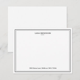 Elegante doppelte Rahmen Personalized Schreibwaren Mitteilungskarte