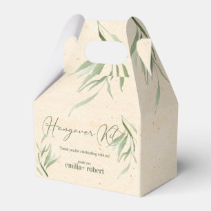 Elegante, dreckige grüne Blätter, Kunsthandwerk Geschenkschachtel
