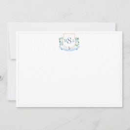 Elegante Drei-Buchstaben-Monogramm-Stationerie an  Dankeskarte