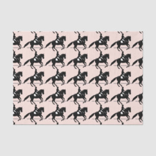 Elegante Dressage Rider Darstellend Pirouette Seidenpapier