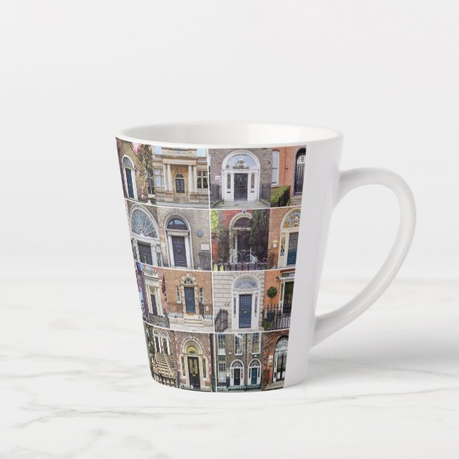 Elegante Dublin Doors Latte Tasse (Rechts)