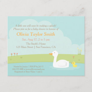 Elegante Duck and Duckling Baby Shower Einladungen