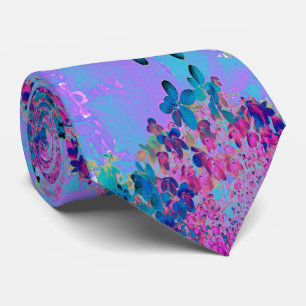Elegante Dunkelblaue und Magenta Limelight Hortens Krawatte