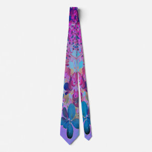 Elegante Dunkelblaue und Magenta Limelight Hortens Krawatte