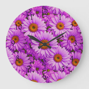 Elegante dunkelrosa Magenta Große Wanduhr