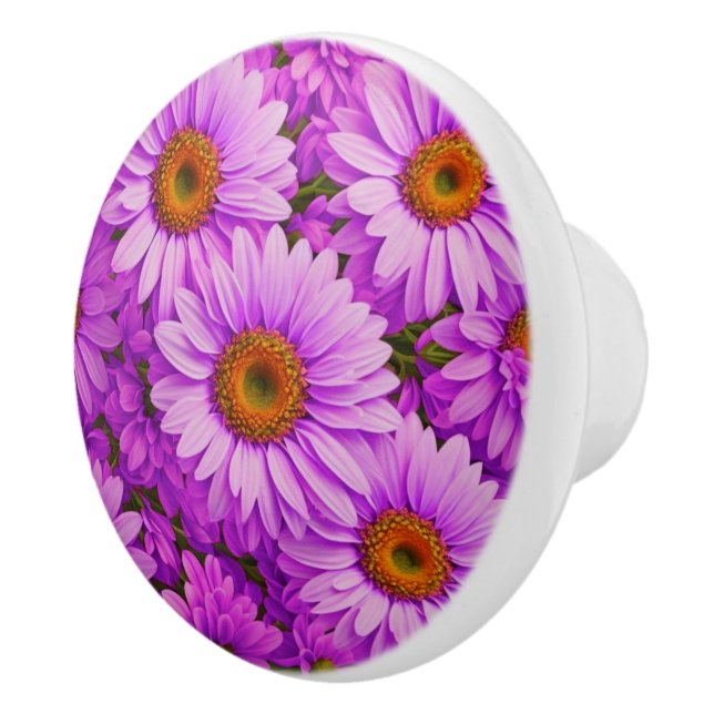 Elegante dunkelrosa Magenta Keramikknauf (Rechts)