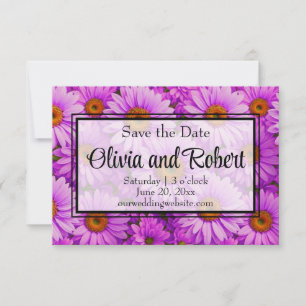 Elegante dunkelrosa Magenta Save The Date
