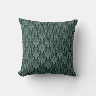 Elegante dunkle Art Deco abstrakte geometrische El Kissen