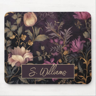 elegante dunkle Blume mit Namen Mousepad