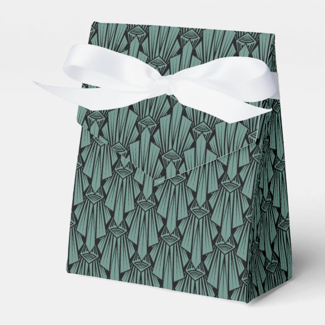 Elegante dunkle Kunst Deko abstrakte geometrische  Geschenkschachtel (Vorderseite)