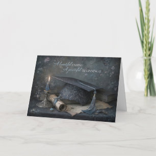 Elegante dunkle Romanze melancholische Abschlussfe Karte