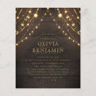 Elegante dunkle Rustikale Holzleuchten String Hoch Flyer