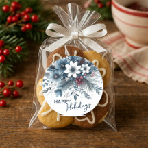 Elegante dunkle Teal-Blau-Rote Florale Weihnachtsk