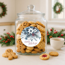 Elegante dunkle Türkis-Blau-Rote Blumen-Weihnachts