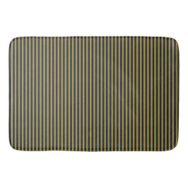 Elegante dünne goldene und blaue blaue Streifen Badematte