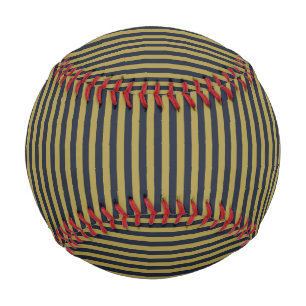 Elegante dünne goldene und blaue blaue Streifen Baseball
