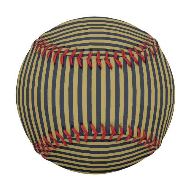 Elegante dünne goldene und blaue blaue Streifen Baseball (Vorderseite)